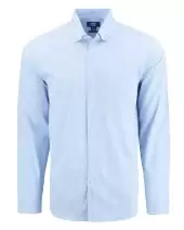 Cutter & Buck Skyline Recycled Gingham Mens Long Sleeve Button Down  Dress Shirt MCW00236