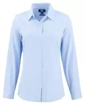 Cutter & Buck Skyline Recycled Gingham Womens Long Sleeve Spread Collar Dress Shirt LCW00020