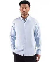 Cutter & Buck Skyline End on End Recycled Long Sleeve Mens Big & Tall Dress Shirt
