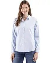 Cutter & Buck Skyline End on End Recycled Long Sleeve Womens Dress Shirt