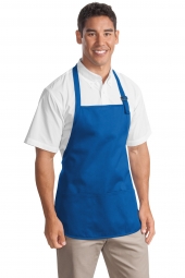 Medium-Length Apron with Pouch Pockets
