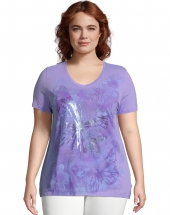JMS Big Butterfly Impression Short Sleeve Graphic Tee