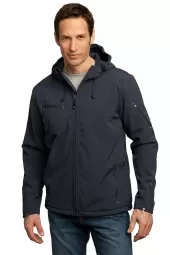 Textured Hooded Soft Shell Jacket