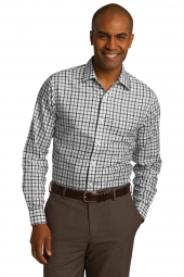 Tricolor Check Slim Fit Non-Iron Shirt