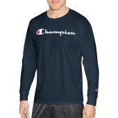Champion Men Classic Jersey L/S Tee-Graphic - Chest Script