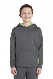 Youth Sport-Wick Fleece Colorblock Hooded Pullover