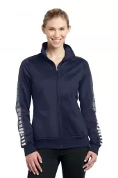 Ladies Dot Sublimation Tricot Track Jacket