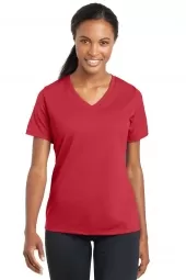 Ladies PosiCharge RacerMesh V-Neck Tee
