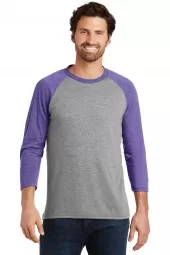 Mens Perfect Tri 3/4-Sleeve Raglan