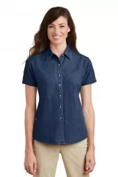 Ladies Short Sleeve Value Denim Shirt