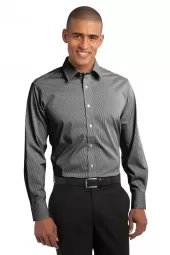 Fine Stripe Stretch Poplin Shirt