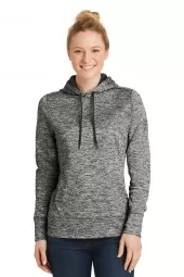 Ladies PosiCharge Electric Heather Fleece Hooded Pullover