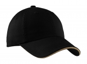 Sandwich Bill Cap with Striped Closure