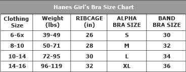 Hanes Style H126 Girls' Padded Underwire Bra - ApparelShopUSA