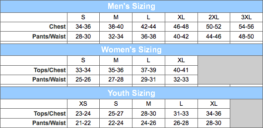 Champion Youth Size Chart